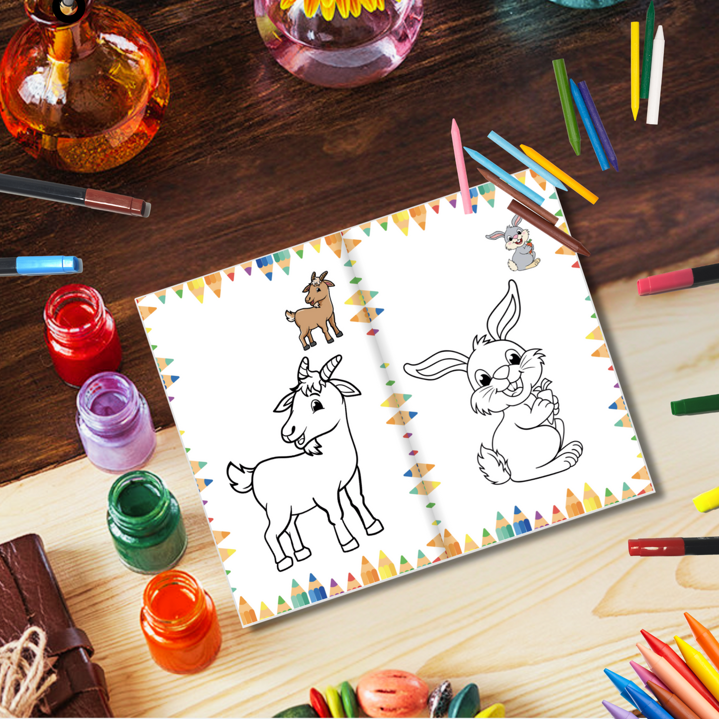 Farm Animals Coloring Book