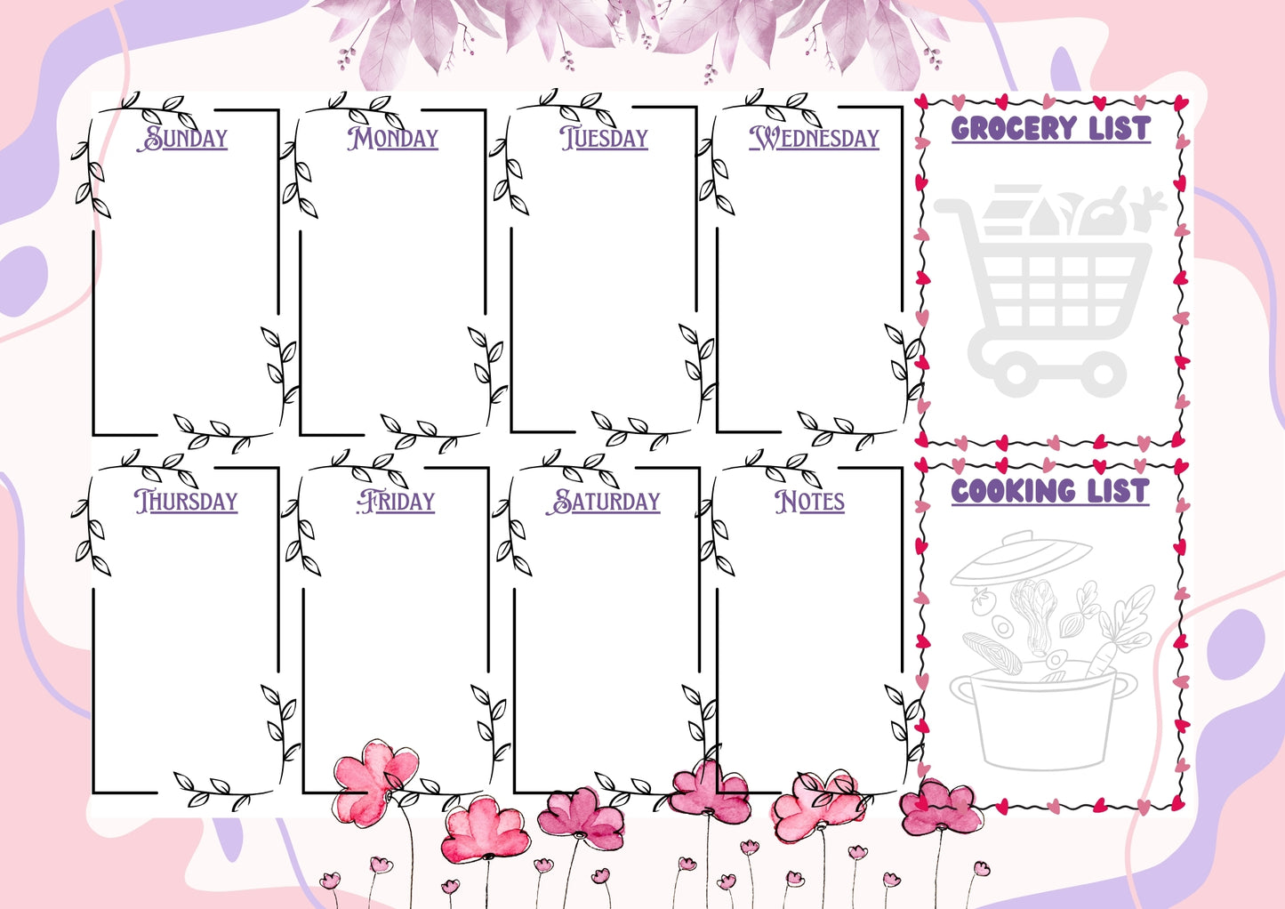 Magnetic Weekly Planner